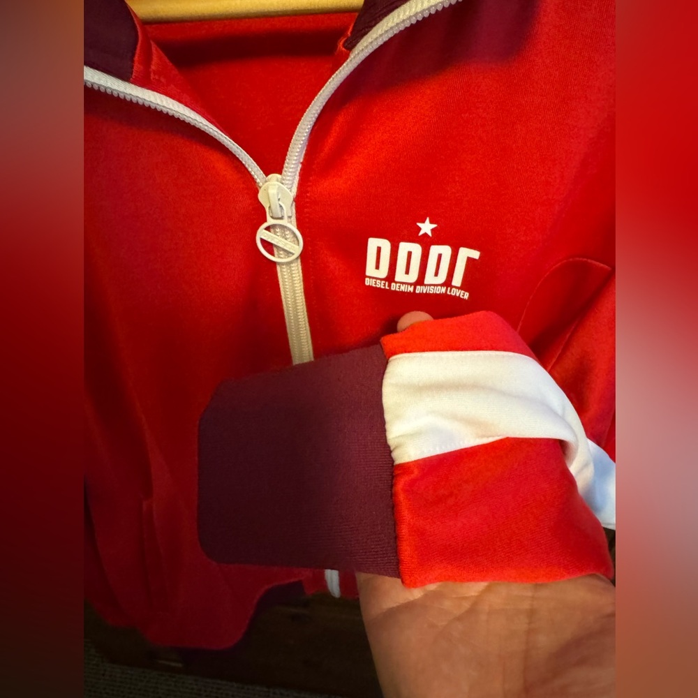 Diesel Men’s Red Track Jacket with DDDL logo size L - Picture 4 of 10